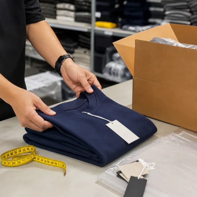 Final inspection and export packing of finished garments