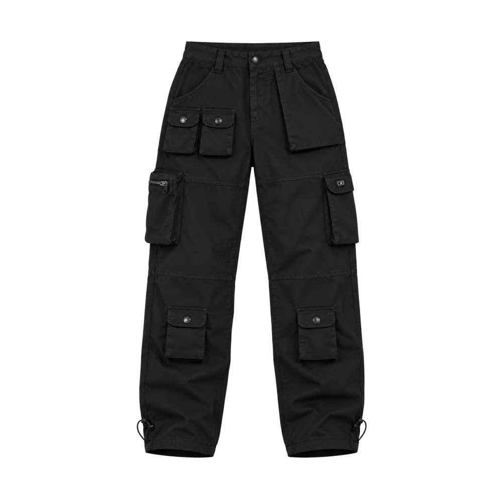 Black Utility Cargo Pants with multiple pockets
