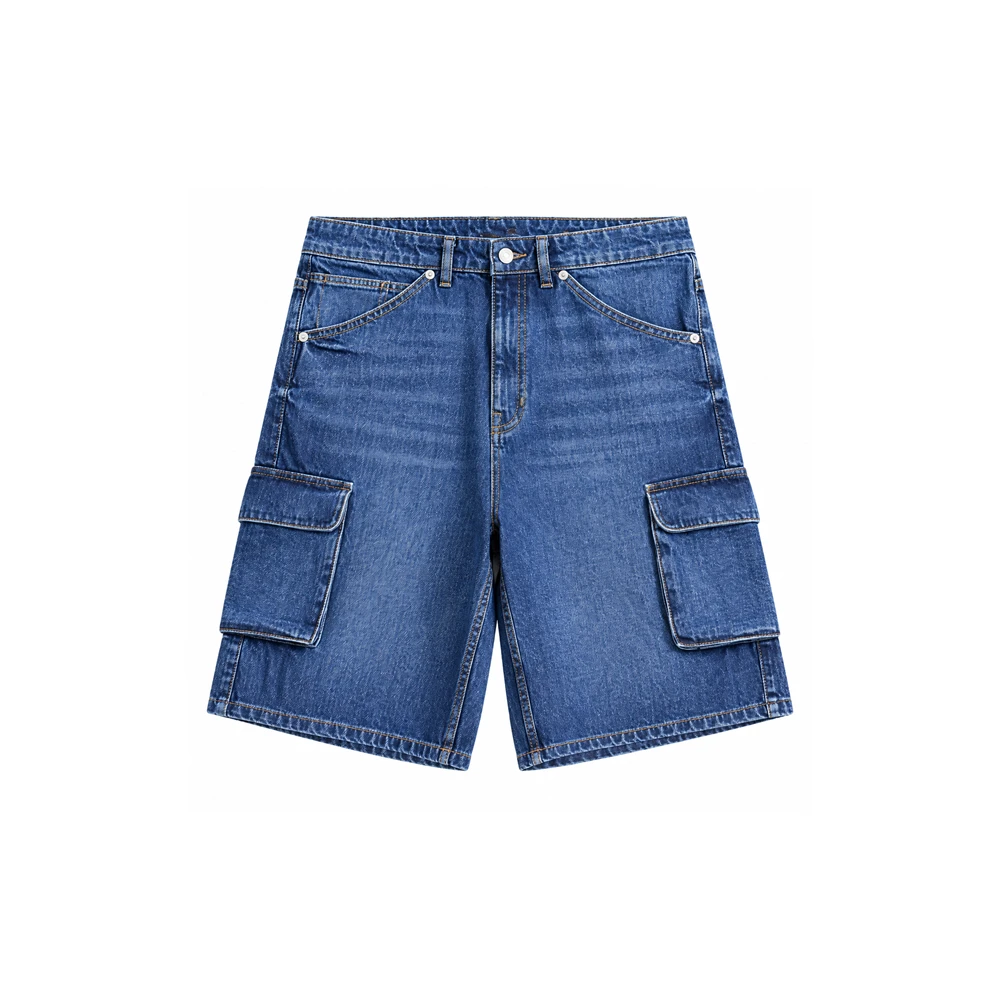 Denim Cargo Shorts with multiple pockets