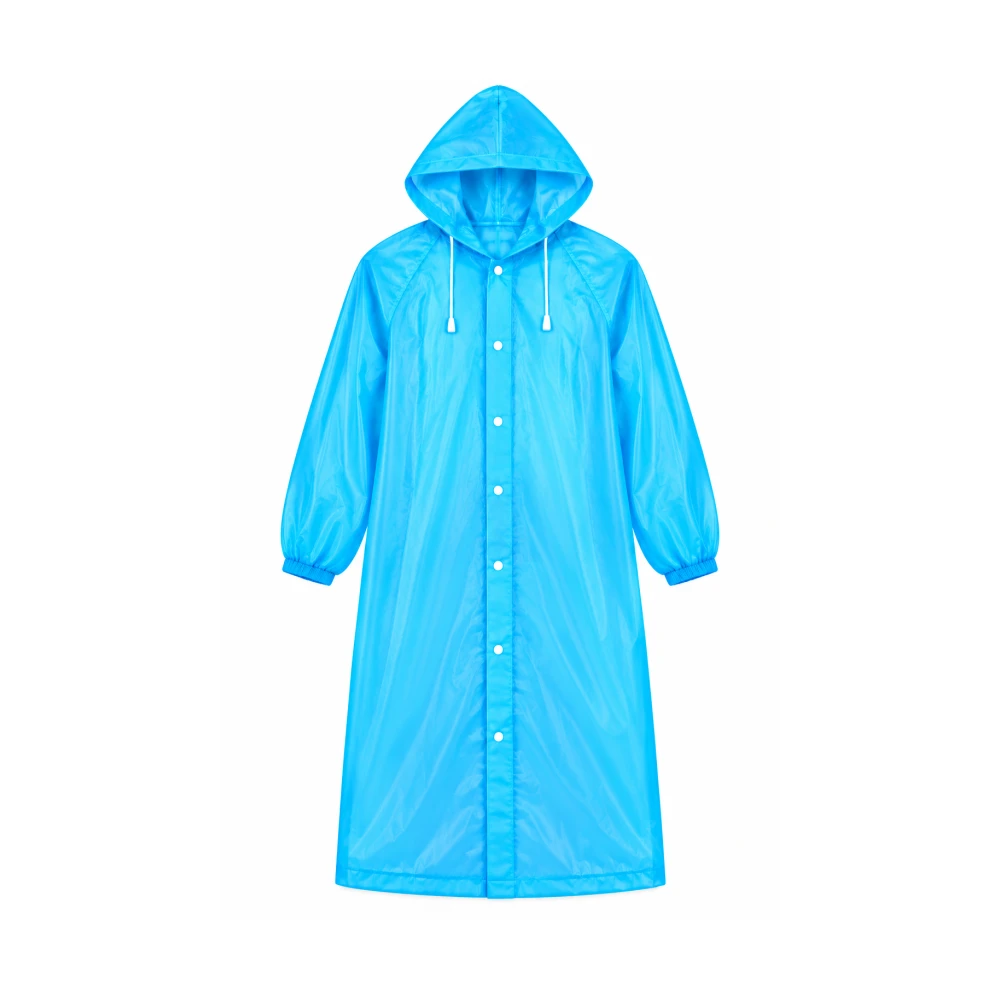 Lightweight Transparent Hooded Raincoat for Women
