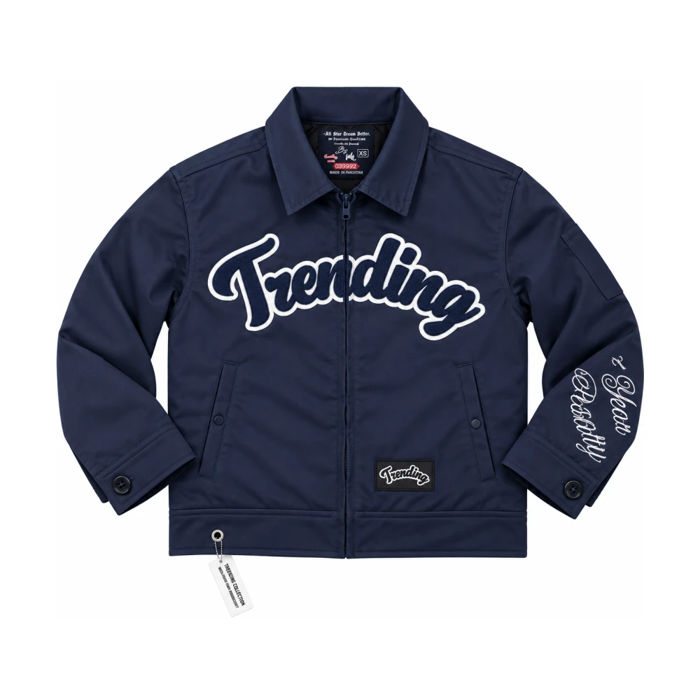 Navy Trendy Work Jacket with stylish design